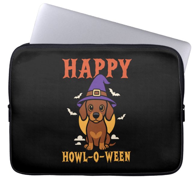 Halloween Dachshund Dog Laptop Sleeve (Front)
