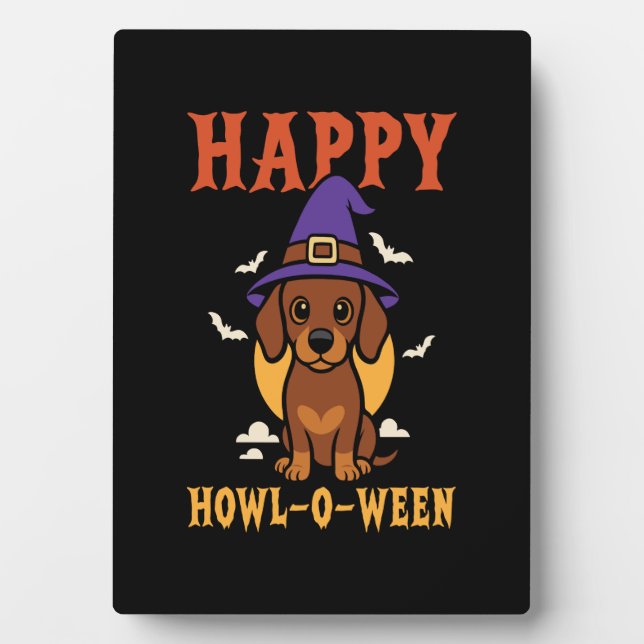 Halloween Dachshund Dog Plaque (Front)