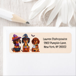 Halloween Dachshund Dogs Pumpkin Candy Bucket