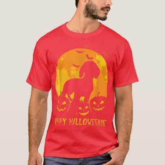 Halloween Dachshund Jack O Lantern Dog Pumpkin Fun T-Shirt