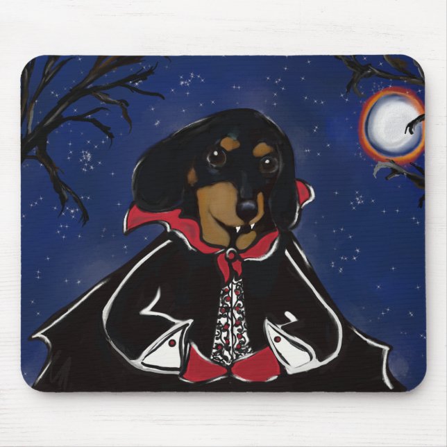 Halloween Dachshund Mouse Mat (Front)