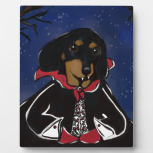 Halloween Dachshund Plaque
