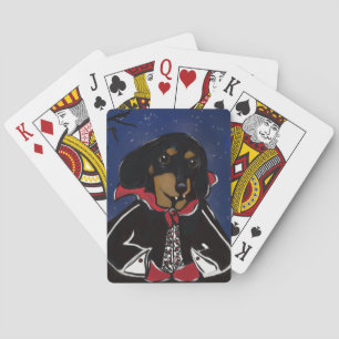 Halloween Dachshund Playing Cards