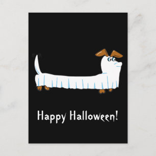 Halloween Dachshund Postcard
