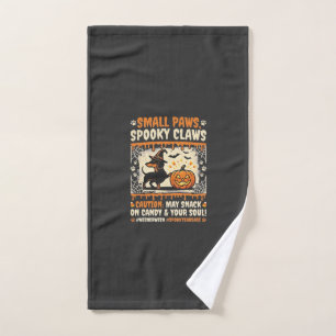 Halloween Dachshund Spooky Warning Hand Towel
