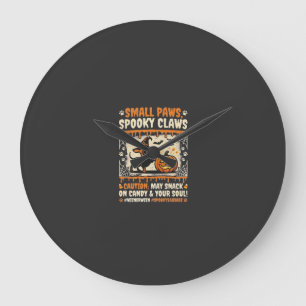 Halloween Dachshund Spooky Warning Large Clock