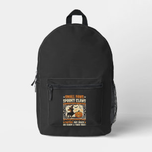Halloween Dachshund Spooky Warning Printed Backpack