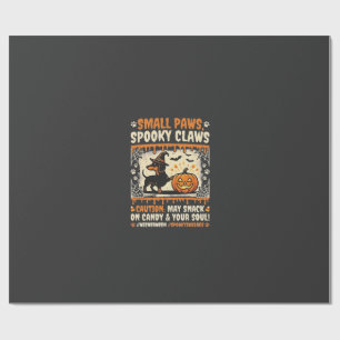 Halloween Dachshund Spooky Warning Wrapping Paper