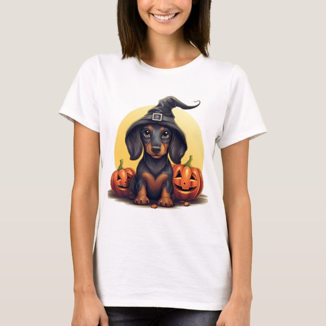 Halloween Dachshund T-Shirt (Front)