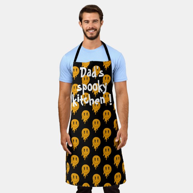 Halloween dad apron ghost ☜ custom all over apron (Worn)