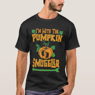 Halloween Dad Im With The Pumpkin Smuggler T-Shirt