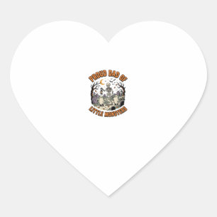 Halloween Dad Little Monsters Night Heart Sticker