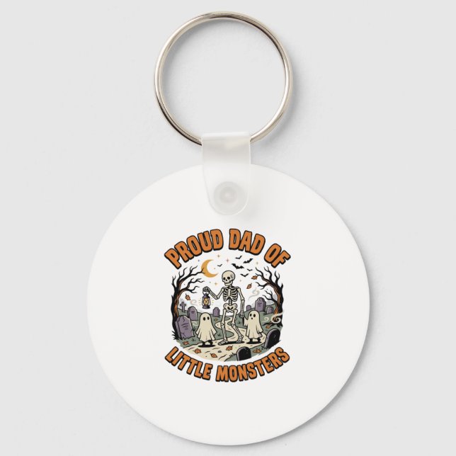 Halloween Dad Little Monsters Night Key Ring (Front)