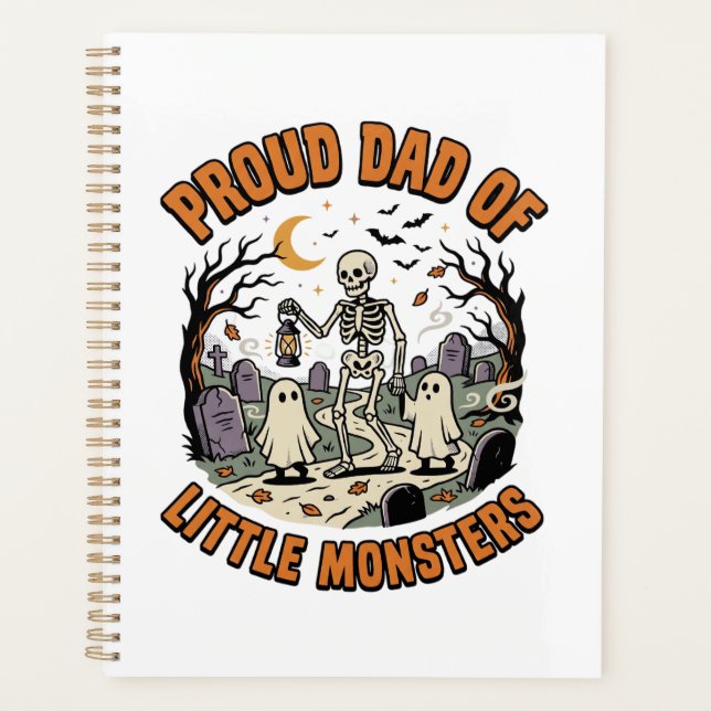 Halloween Dad Little Monsters Night Planner (Front)