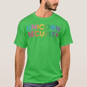 Halloween Dad Mom Daughter Adult Unicorn Security T-Shirt