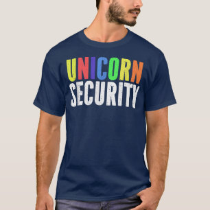 Halloween Dad Mum Adult Costume Unicorn Security T-Shirt