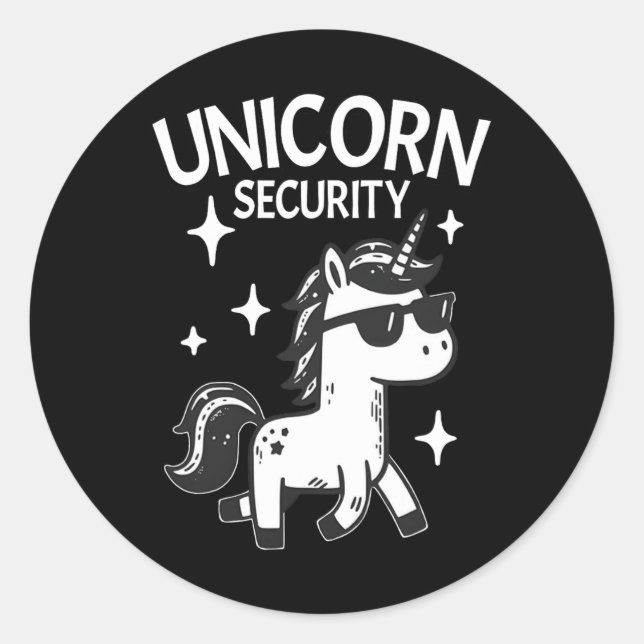 Halloween Dad Mum Daughter Parents Costume Unicorn Classic Round Sticker (Front)