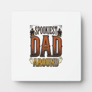 Halloween Dad Shirt Spooky Father Vintage Engravin Plaque
