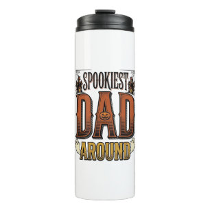 Halloween Dad Shirt Spooky Father Vintage Engravin Thermal Tumbler