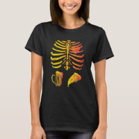 Halloween Dad Skeleton Pizza Beer Funny Pregnancy
