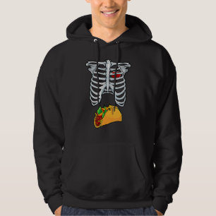 Halloween Dad Skeleton Taco Belly Pregnancy Coupl Hoodie