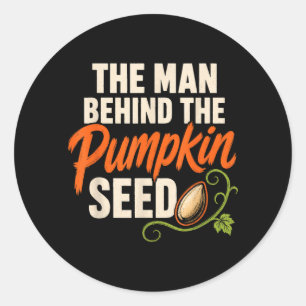 Halloween Dad The Man Behind The Pumpkin Seed Classic Round Sticker