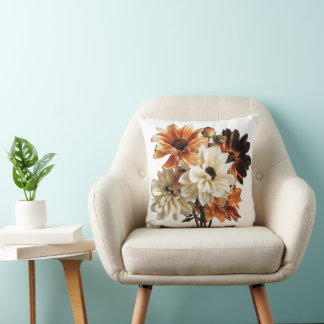 Halloween Daisies Pillow