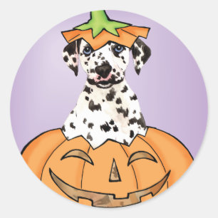 Halloween Dalmatian Classic Round Sticker