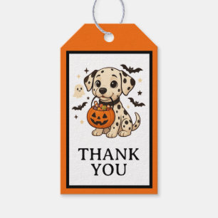 Halloween Dalmatian Dog Trick or Treat Party Gift Tags