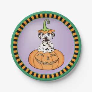 Halloween Dalmatian Paper Plate