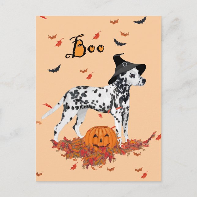 Halloween Dalmatian Postcard (Front)