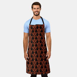 Halloween Damask No 1 Apron