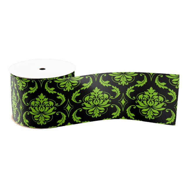 Halloween damask party grosgrain ribbon (Spool)