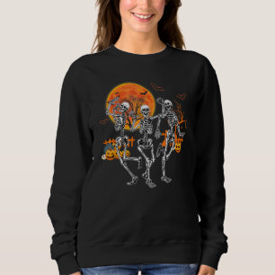 Halloween Dance Of Death Macabre Skeleton Dancing Sweatshirt