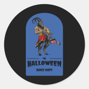 Halloween Dance Party Baphomet Clothing Funny Classic Round Sticker