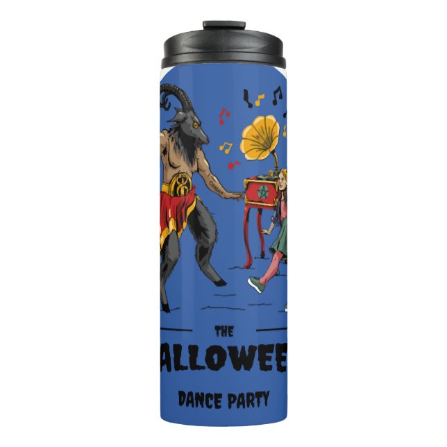 Halloween Dance Party Baphomet Clothing Funny Thermal Tumbler (Front)