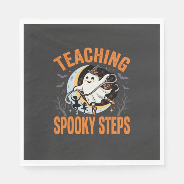 Halloween Dance Teacher Spooky Steps Napkin (Front)