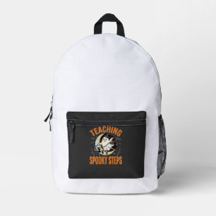 Halloween Dance Teacher Spooky Steps Printed Backpack