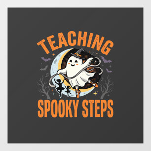 Halloween Dance Teacher Spooky Steps Window Cling