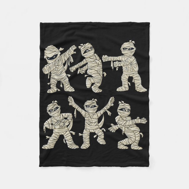 Halloween Dancing Mummy Dance Challenge Boys Girls Fleece Blanket (Front)
