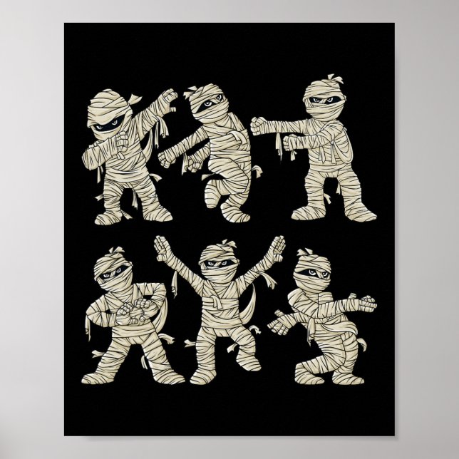 Halloween Dancing Mummy Dance Challenge Boys Girls Poster (Front)