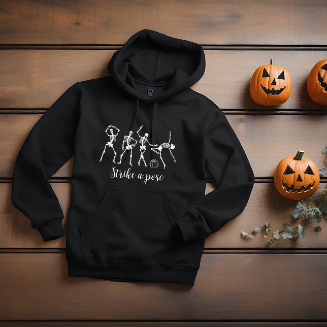 Halloween Dancing Skeleton Customise Funny Text Hoodie (Creator Uploaded)