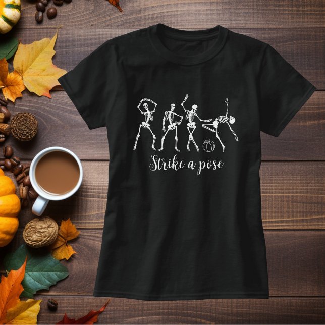 Halloween Dancing Skeleton Customise Funny Text T-Shirt (Creator Uploaded)