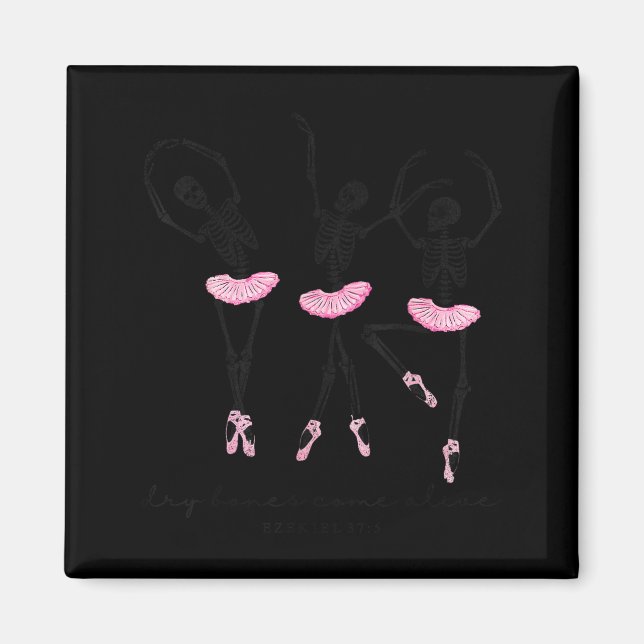 Halloween Dancing Skeleton Dry Bones Come Alive Ch Magnet (Front)