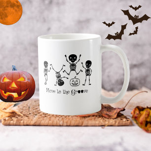 Halloween Dancing Skeleton Move To The Groove Coffee Mug