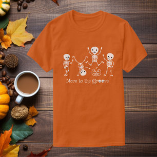 Halloween Dancing Skeleton Move To The Groove T-Shirt