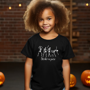 Halloween Dancing Skeleton Strike A Pose Funny T-Shirt