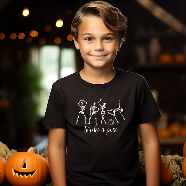 Halloween Dancing Skeleton Strike A Pose Funny T-Shirt (Creator Uploaded)