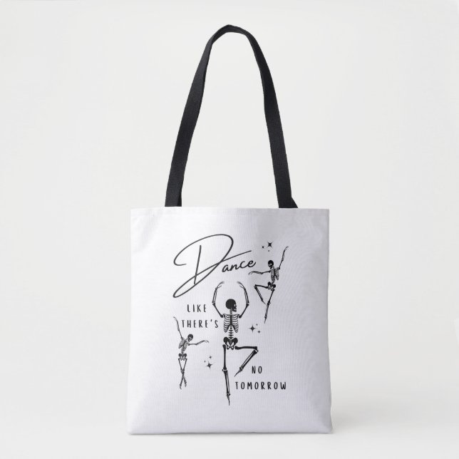Halloween Dancing Skeletons Funny  Tote Bag (Front)