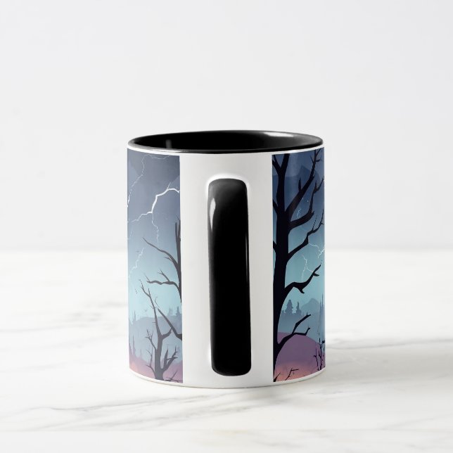 Halloween Dark Castle personalisation Mug (Handle)